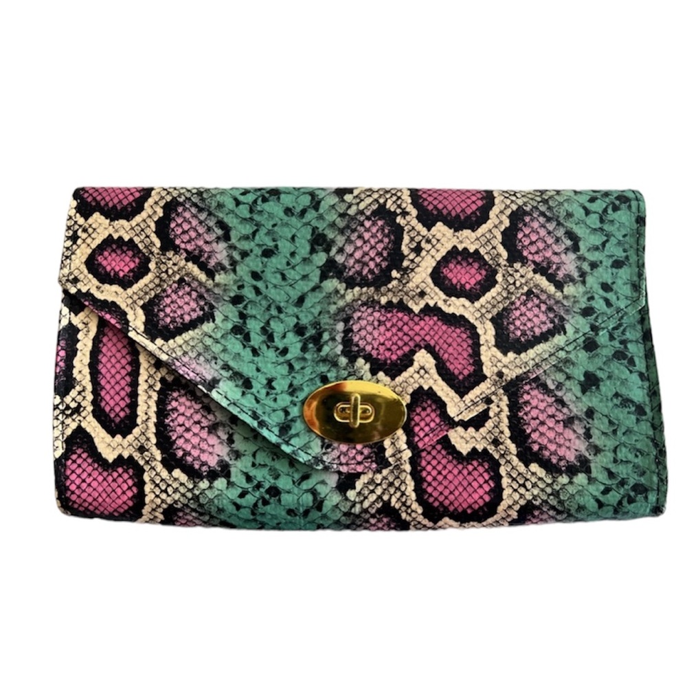 2/$10! H&M unique animal print clutch purse